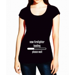 Koszulka t-shirt  dla kobiet w ciązy "new firefighter loading: