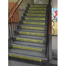 Naklejki edukacyjne na schody - Procedury RKO - komplet 11 sztuk (120cm)