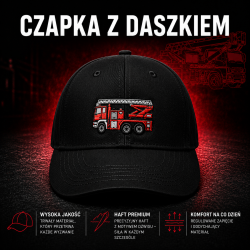 Czapka z autem strażackim ( dziecięca)