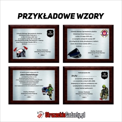Dyplom podziękowanie grawerton (228x305mm) z blachą ( A4)