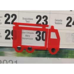 Okienko na gumce  do kalendarza w kształcie autka - zakup samych okienek