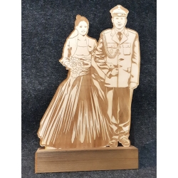 Statuetka na ślub strażaka 20cm x 34 cm