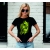 Koszulka t-shirt czarna WOMAN/FIREGIRL-nadruk przód